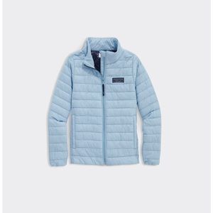 Vineyard Vines Girls’ Lightweight Packable Puffer Jacket Jake Blue 2T NWT